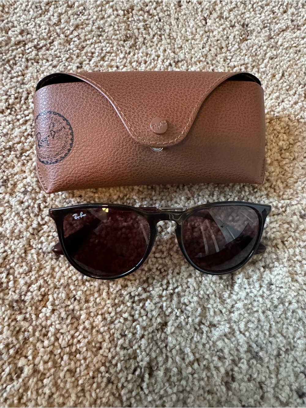 Ray-Ban Brown/Tortoiseshell Eyewear with Brown Case